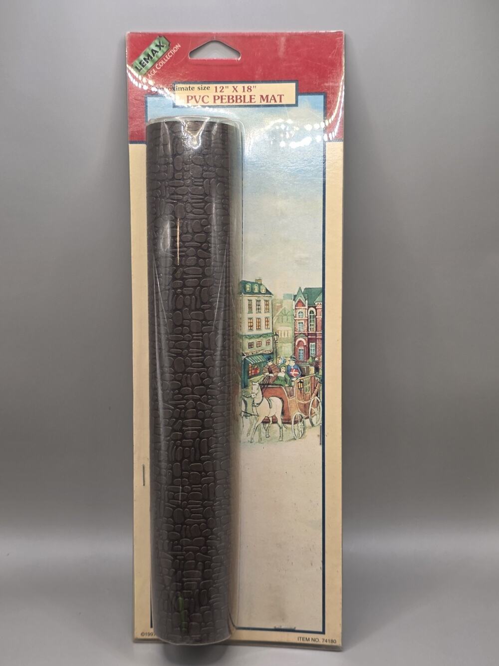 Vintage Lemax Village Collection PVC Pebble Mat 12"x18" Road Sidewalk NIP 74180